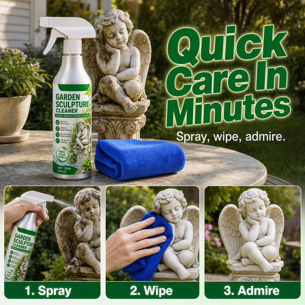 🌿 Buy 2 Get 1 FREE ✨ Powerful Cleaning Spray for Garden Sculptures – Removes Dirt & Restores a Fresh Look 🗿