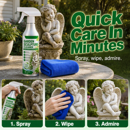 🌿 Buy 2 Get 1 FREE ✨ Powerful Cleaning Spray for Garden Sculptures – Removes Dirt & Restores a Fresh Look 🗿