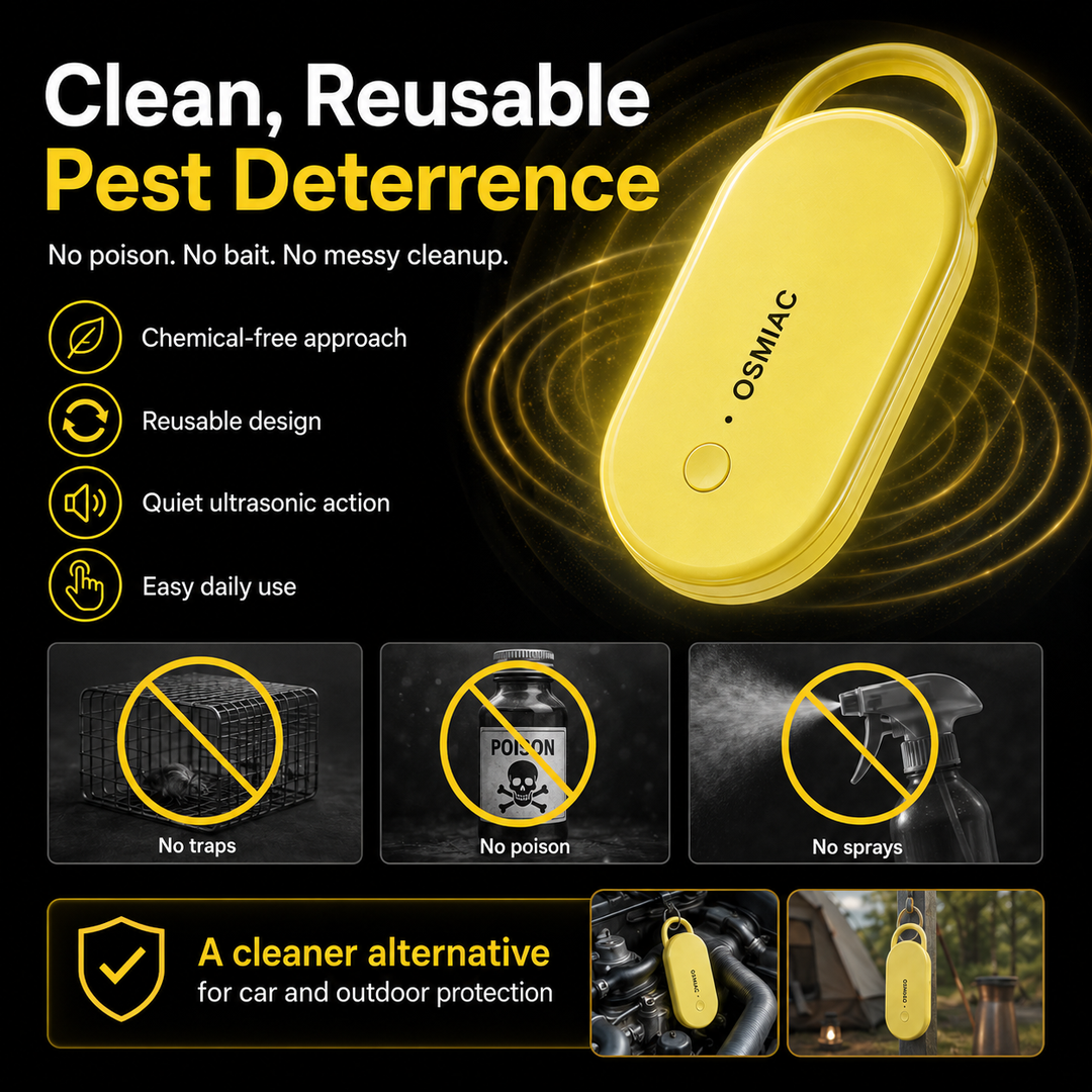📢📢50% OFF !! ⏰Portable Ultrasonic Pest Repeller with Hanging Hook for Car