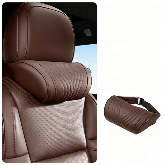 Premium Car Seat Headrest & Lumbar Support Cushion