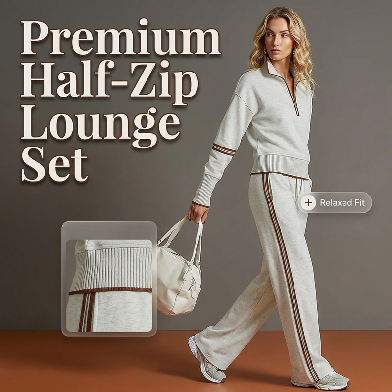 🎁New Arrivals 50% OFF💥Women's Half-Zip Tracksuit Set ✈️Free Shipping