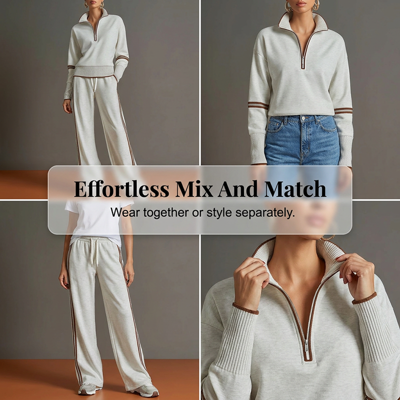 🎁New Arrivals 50% OFF💥Women's Half-Zip Tracksuit Set ✈️Free Shipping