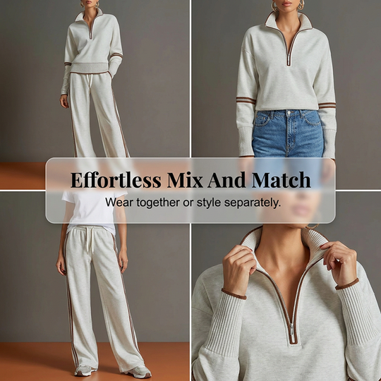 🎁New Arrivals 50% OFF💥Women's Half-Zip Tracksuit Set ✈️Free Shipping