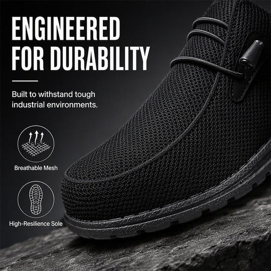 🥾 50% OFF NOW! 🛡️ Slip-On Steel Toe Safety Loafers – Ultralight 0.7lb, ASTM Certified & Casual Comfort 💪