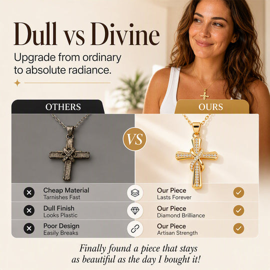 ⏰Limited-time 50% off✝️Sparkling Twisted Knot Cross Pendant Necklace📿