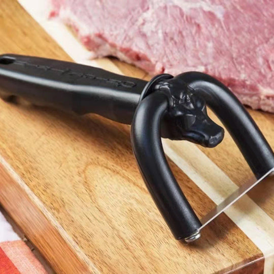 💞50K+ SOLD! 🧑‍🍳Handheld Fat Trimmer for Beef & Pork – U-shaped curved holder targets surface fat without wasting lean meat✨
