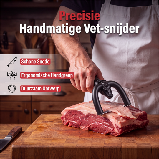 💞50K+ SOLD! 🧑‍🍳Handheld Fat Trimmer for Beef & Pork – U-shaped curved holder targets surface fat without wasting lean meat✨
