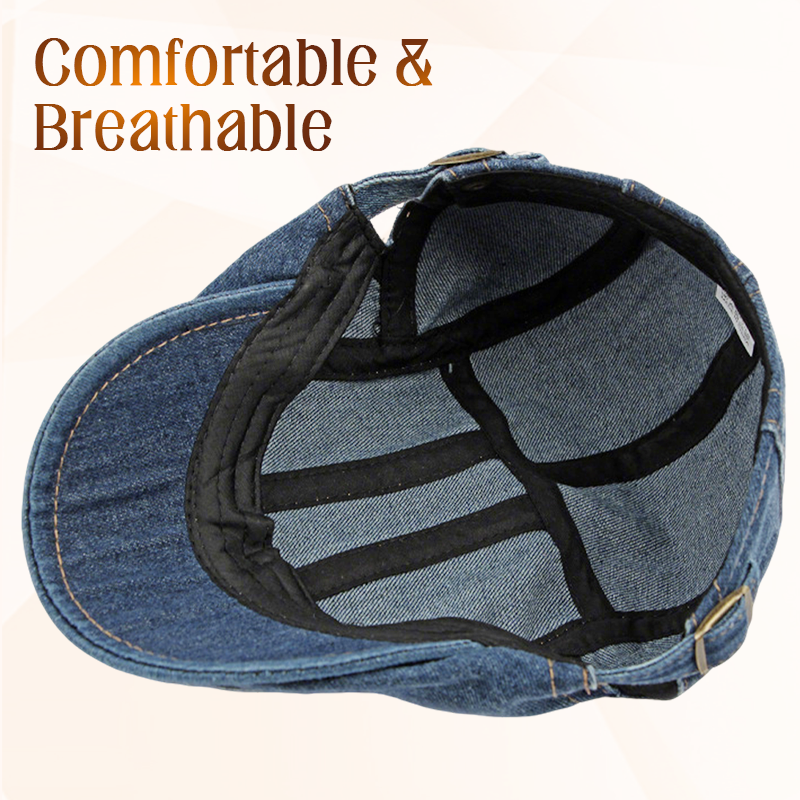 🎉 This Week's Special Sales - 60% OFF ✨🧢 Unisex Denim Newsboy Cap | Vintage Classic Style, Adjustable Comfort Fit for Everyday Wear