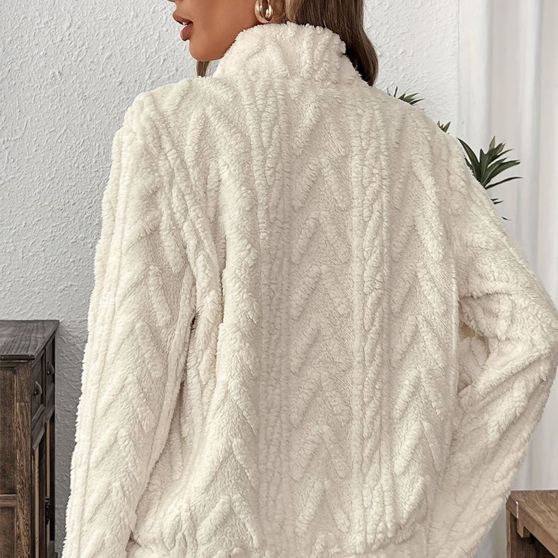 🔥Half-Zip Fuzzy Sweatshirt 🍂 | Cloud-Soft + Roomy Pockets – Comfy Daily/Lounge