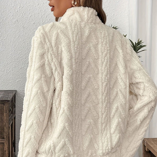 🔥Half-Zip Fuzzy Sweatshirt 🍂 | Cloud-Soft + Roomy Pockets – Comfy Daily/Lounge