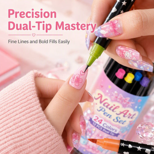 💕LAST DAY-50% OFF🌈24 Colors Dual Ended Nail Art Pens Set3