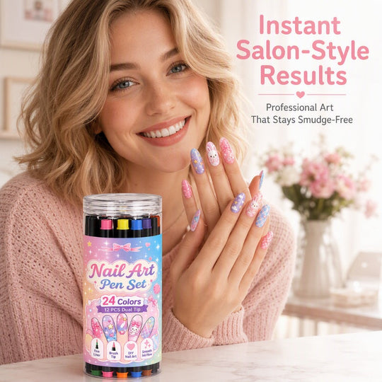 💕LAST DAY-50% OFF🌈24 Colors Dual Ended Nail Art Pens Set3