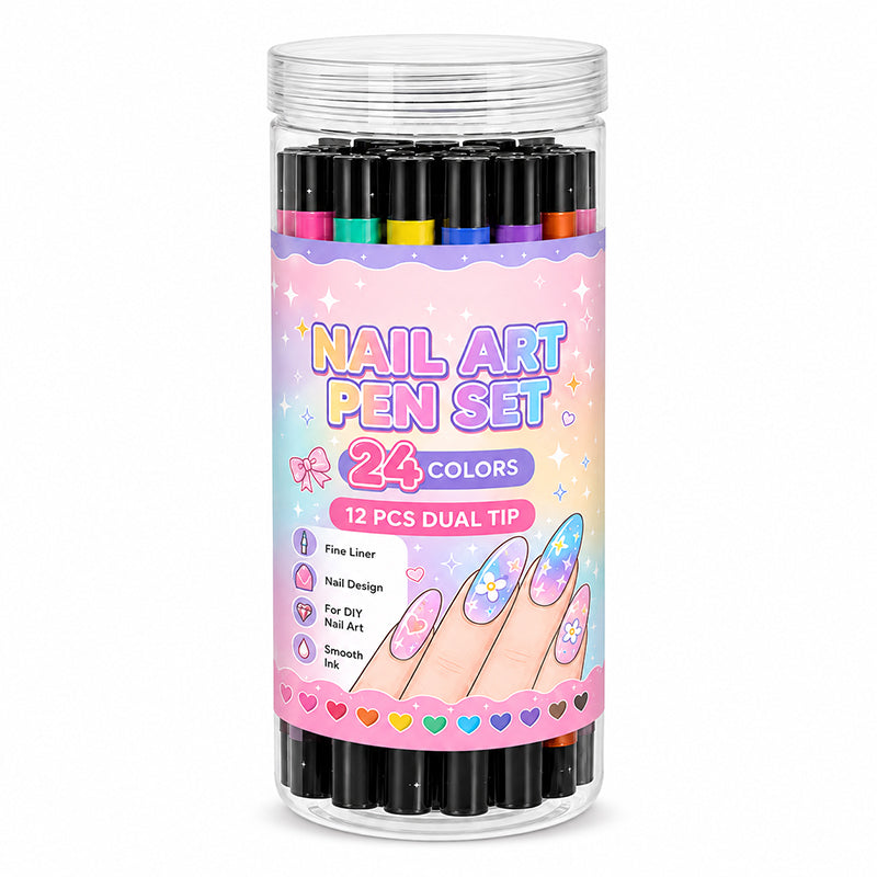 💕LAST DAY-50% OFF🌈24 Colors Dual Ended Nail Art Pens Set3