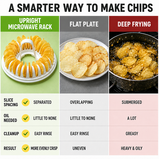 🥔DIY Microwave Potato Chip Maker with Slicer Bowl Set