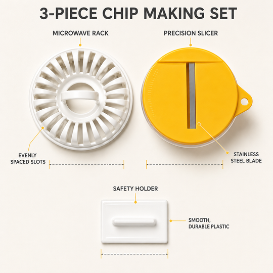 🥔DIY Microwave Potato Chip Maker with Slicer Bowl Set