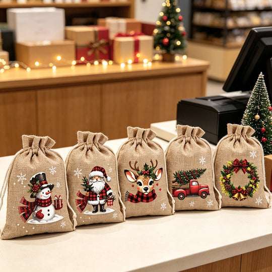 ⏰Christmas Limited Sale -￡8.99!!🎄50K+ SOLD! 🎁Christmas Drawstring Gift Bags