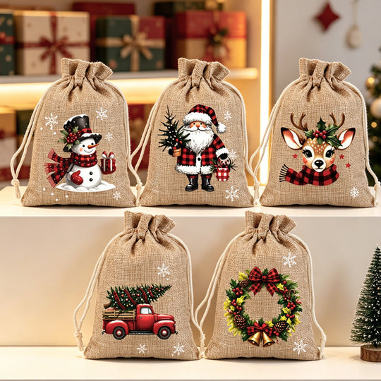 ⏰Christmas Limited Sale -￡8.99!!🎄50K+ SOLD! 🎁Christmas Drawstring Gift Bags