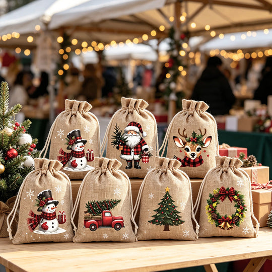 ⏰Christmas Limited Sale -￡8.99!!🎄50K+ SOLD! 🎁Christmas Drawstring Gift Bags