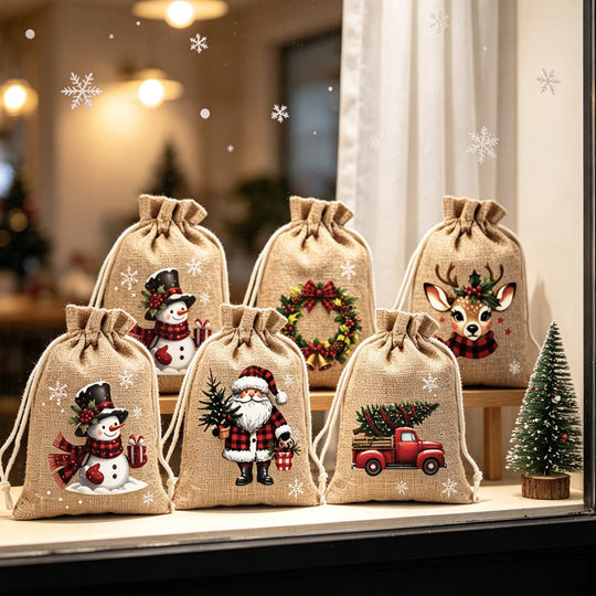 ⏰Christmas Limited Sale -￡8.99!!🎄50K+ SOLD! 🎁Christmas Drawstring Gift Bags