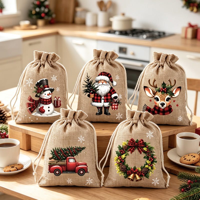 ⏰Christmas Limited Sale -￡8.99!!🎄50K+ SOLD! 🎁Christmas Drawstring Gift Bags