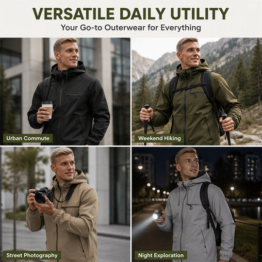 💥 All-Weather Utility | Men's Waterproof Oversized Hooded Jacket