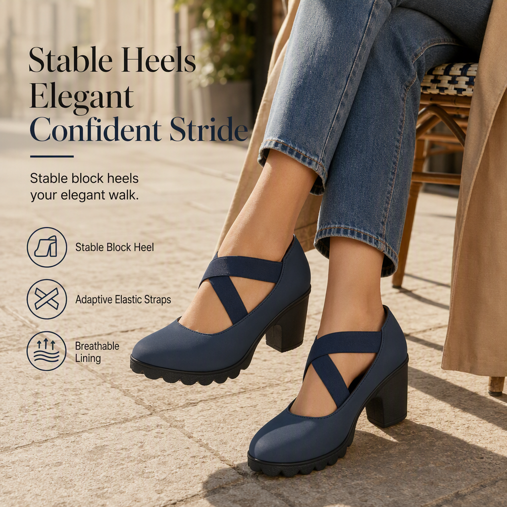 📢📢69% Off!!!🎉✨Women's Mary Jane shoes with a round toe, crisscross straps, block heel, platform, and cutouts, high heels