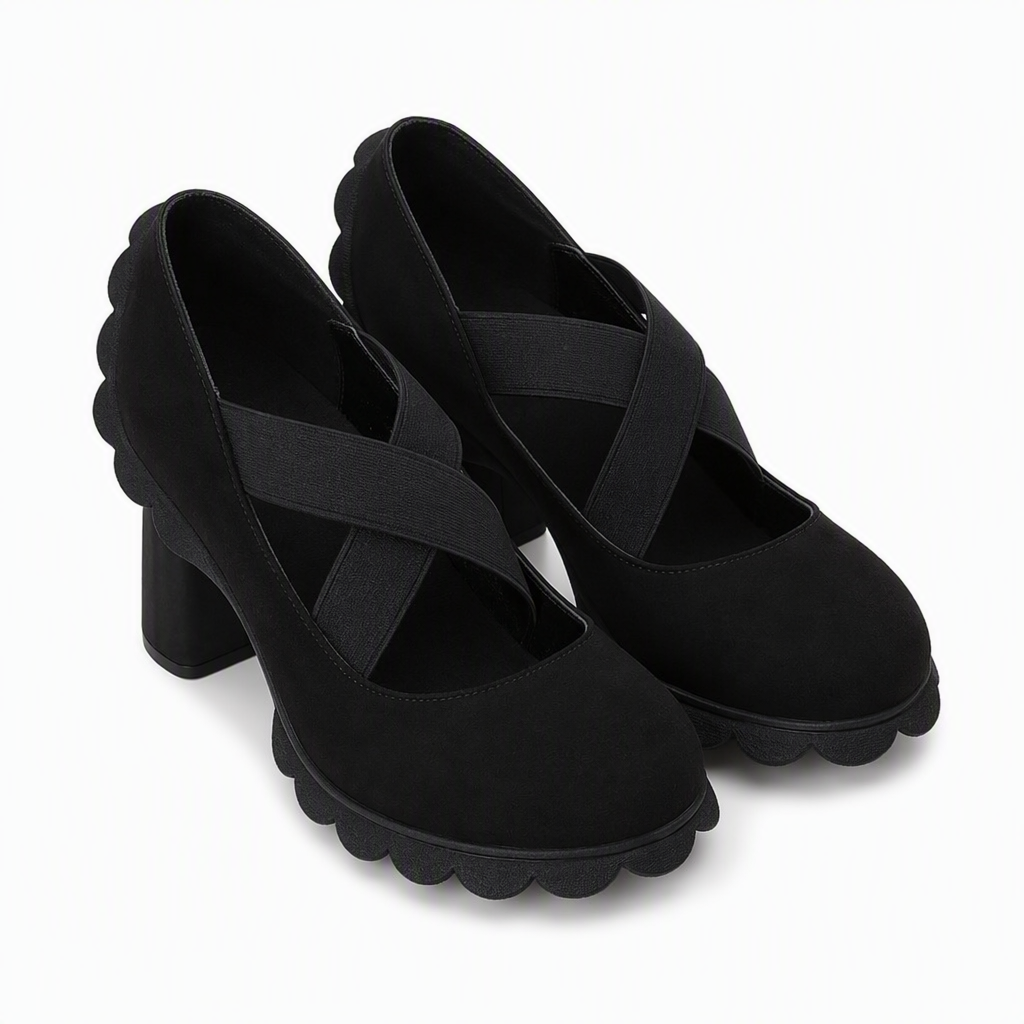 📢📢69% Off!!!🎉✨Women's Mary Jane shoes with a round toe, crisscross straps, block heel, platform, and cutouts, high heels