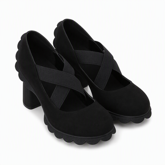 📢📢69% Off!!!🎉✨Women's Mary Jane shoes with a round toe, crisscross straps, block heel, platform, and cutouts, high heels