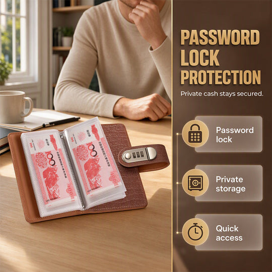 💵 Savings Notebook with Combination Lock – 📓 Secure Budget & Money-Saving Journal