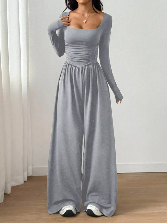 🚨 24-Hour Deal! Don’t Miss Out 💨Women's Casual Square Neck Wide-Leg Jumpsuit