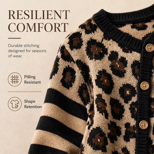 🐆 Statement Print, Cozy Layers | Women's Leopard Print Cardigan ⚡