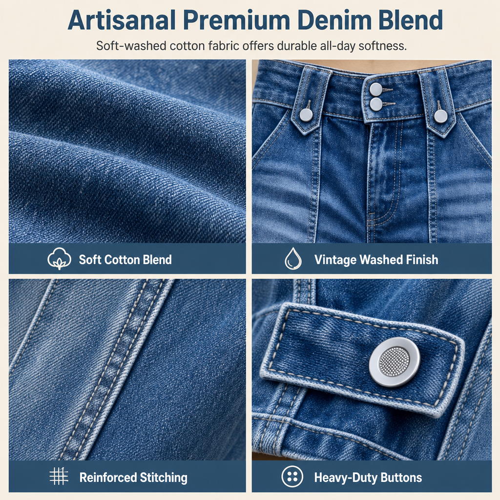 💙 Retro Fit, Longer-Looking Legs | Women's High-Rise Wide-Leg Denim Jeans