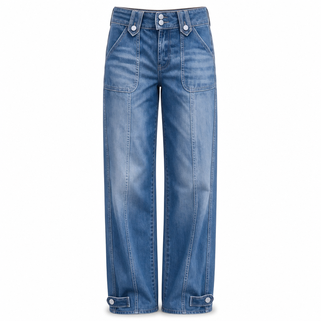 💙 Retro Fit, Longer-Looking Legs | Women's High-Rise Wide-Leg Denim Jeans