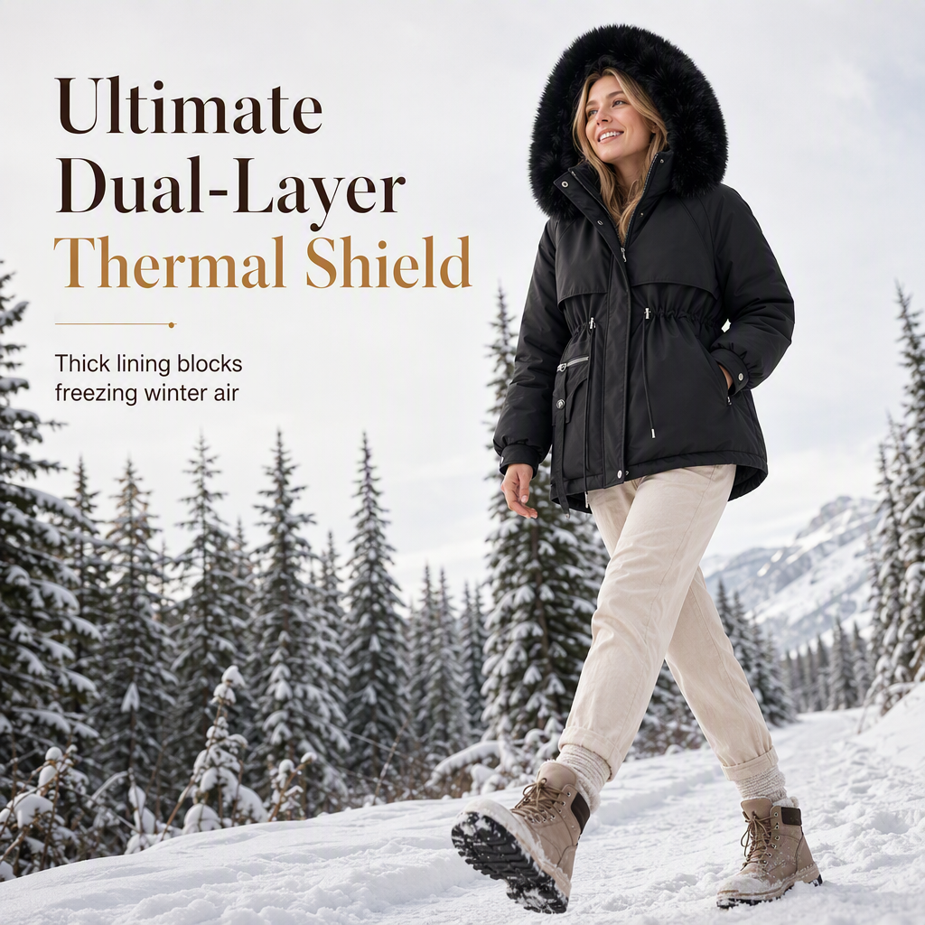 ⚡50% OFF🍁HOT SALE🍁Women's Winter Faux Fur Padded Parka