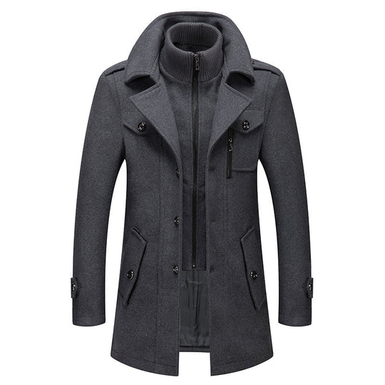 Men's Classic Mid-Length Slim Fit Overcoat