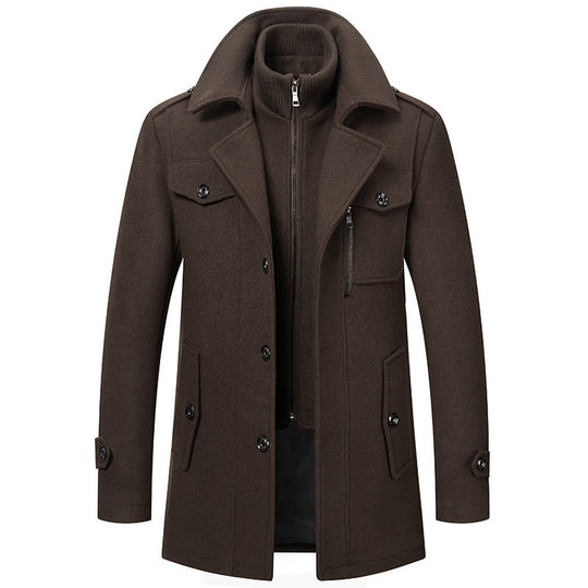 Men's Classic Mid-Length Slim Fit Overcoat