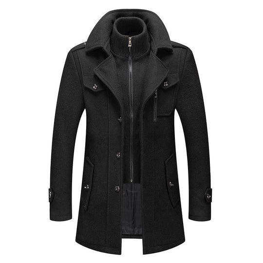 Men's Classic Mid-Length Slim Fit Overcoat