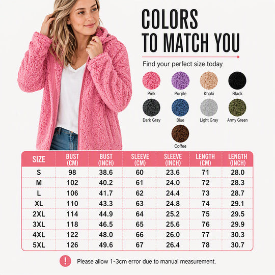 ⏳LAST DAY SALE ONLY ￡19.99!!🔥 Women’s Cosy Hooded Zip Fleece Jacket – Soft, Warm & Perfect for Everyday Life🧥