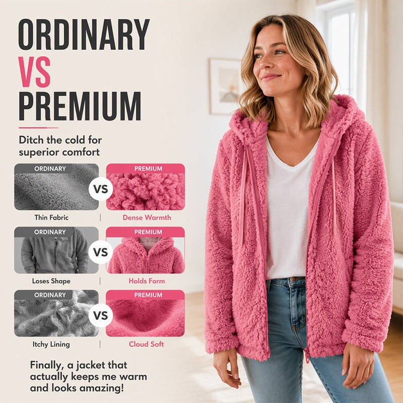 ⏳LAST DAY SALE ONLY ￡19.99!!🔥 Women’s Cosy Hooded Zip Fleece Jacket – Soft, Warm & Perfect for Everyday Life🧥