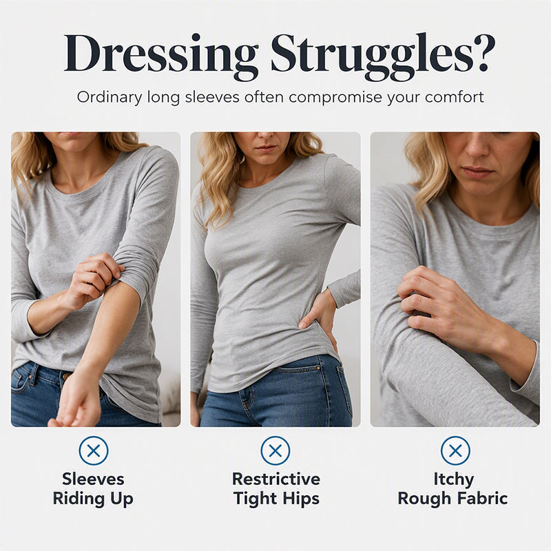 ✨ Easy Everyday Style 💖Women's Casual Crewneck Long Sleeve Top With Thumb Holes and Curved Hem