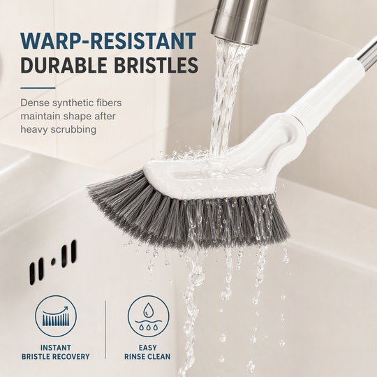 🧹✨ Extendable Floor Scrub Brush – Long Handle & 2cm Slim Head for Tight Corners