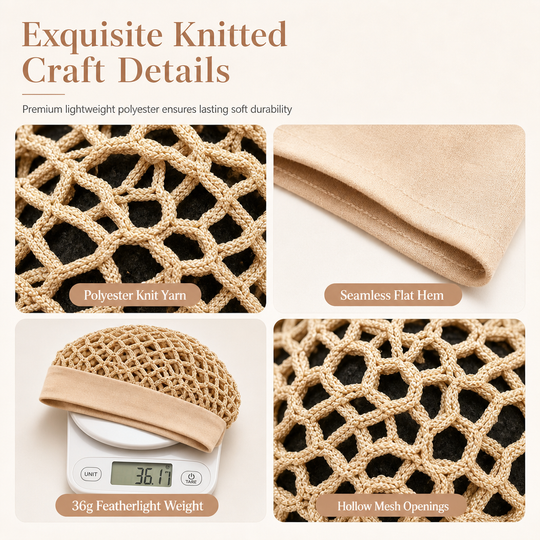 🌿 Breathable Comfort, Stay-Put Fit | Women's Wide-Band Mesh Hair Cover 🎁 Buy 1 Get 1 Free