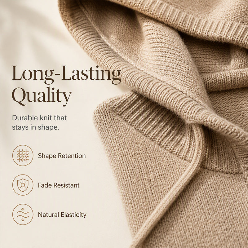 🍂Autumn Hot Sale 60% OFF🔥Women's Hooded Drawstring Knit Pullover