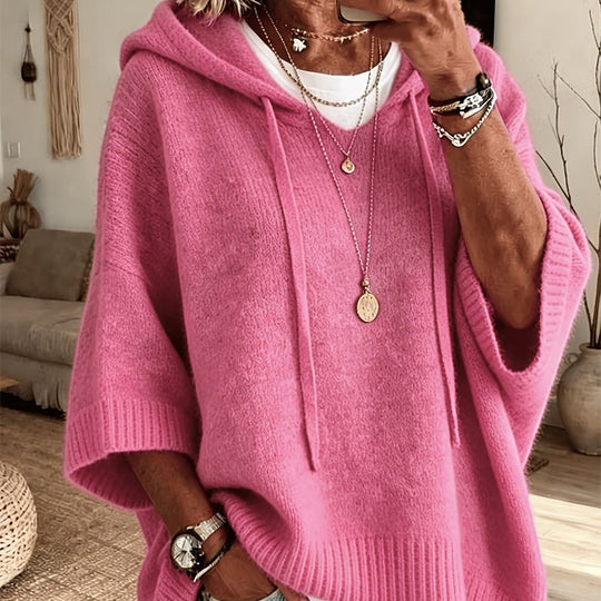 🍂Autumn Hot Sale 60% OFF🔥Women's Hooded Drawstring Knit Pullover
