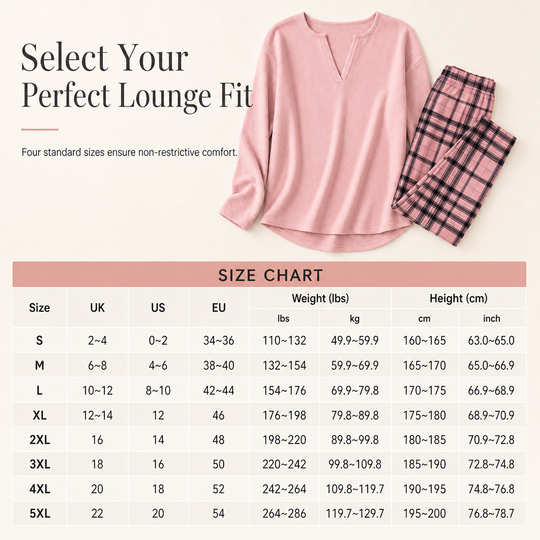 🎀 2 Pieces, Zero Matching Stress | Women's Knit Top & Plaid Leggings Set