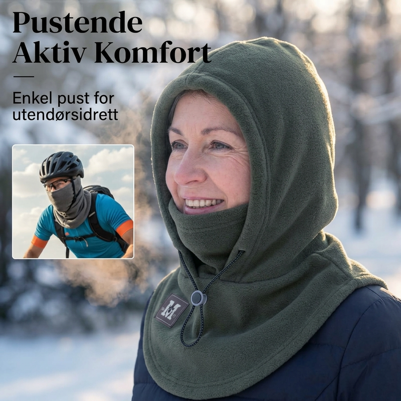 🔥 ❄️ Warm Balaclava with Adjustable Drawstring – Face and Neck Protection