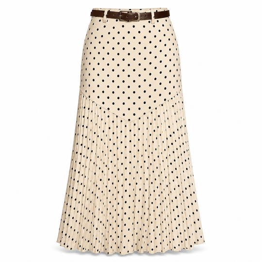 👗✨Women's High Waist Polka Dot Pleated Skirt
