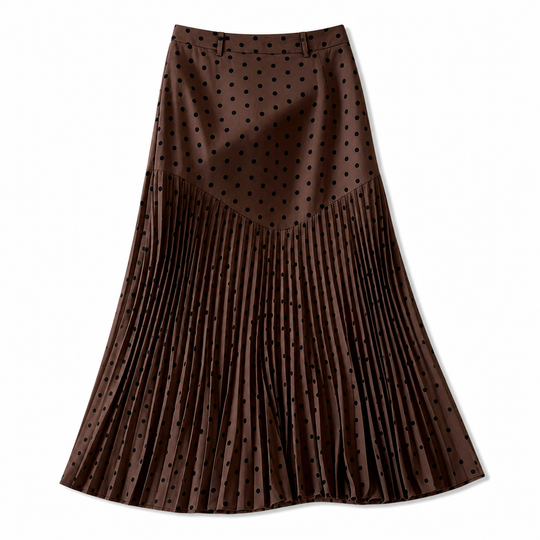 👗✨Women's High Waist Polka Dot Pleated Skirt