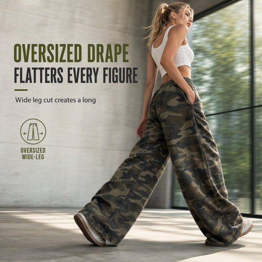 🔥LAST DAY 50% OFF ✨Women's Vintage Washed Wide-Leg Sweatpants