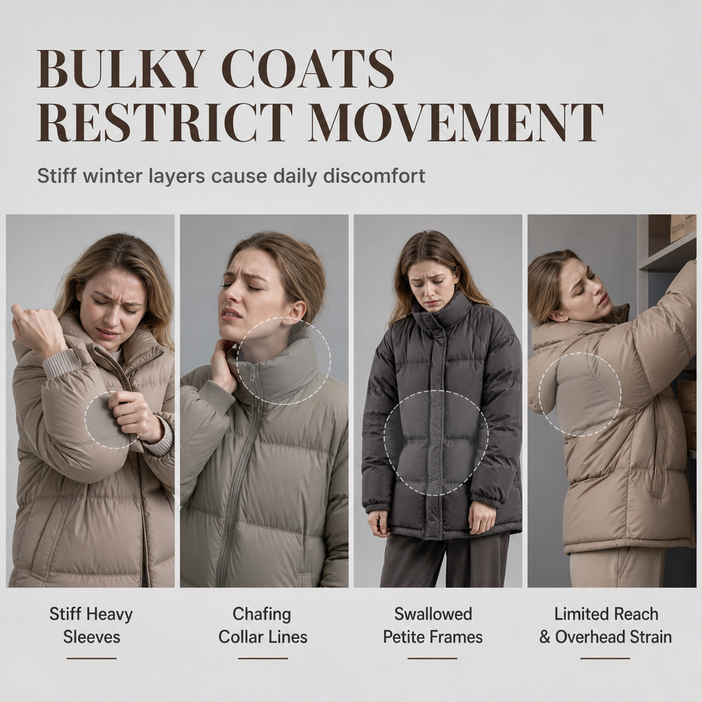 🧶 Knit Sleeves, Puffer Warmth | Women's Cable-Knit Patchwork Puffer Jacket